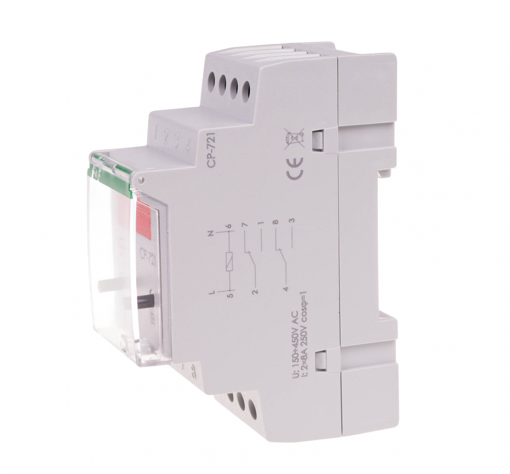 Przekaźnik napięciowy CP-721 z wyświetlaczem, programowalny - CP-721 - F&F