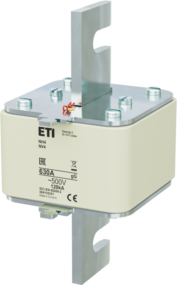 WKŁADKA TOPIKOWA NH - ZWŁOCZNA NH4 GG 630A/500V - 004116101 - ETI