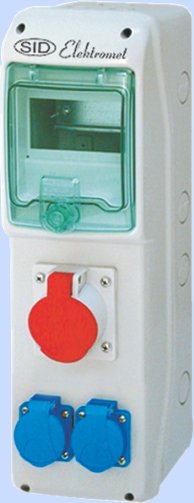 ROZDZIELNICA RSS-01 IP-44 5 MODUŁÓW 1X16A 3P+N+Z 400V~ 2X16A 2P+Z 250V~. - 942013 - ELEKTROMET DZIERŻONIÓW