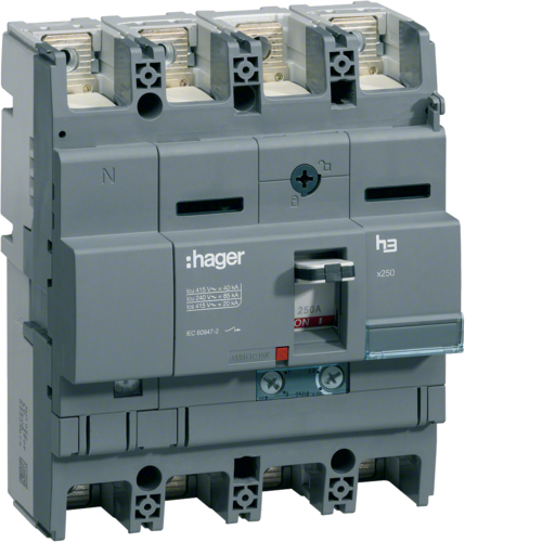 WYŁĄCZNIK MOCY X250 4-POLOWY 40KA 160A TM - HNB161H - HAGER