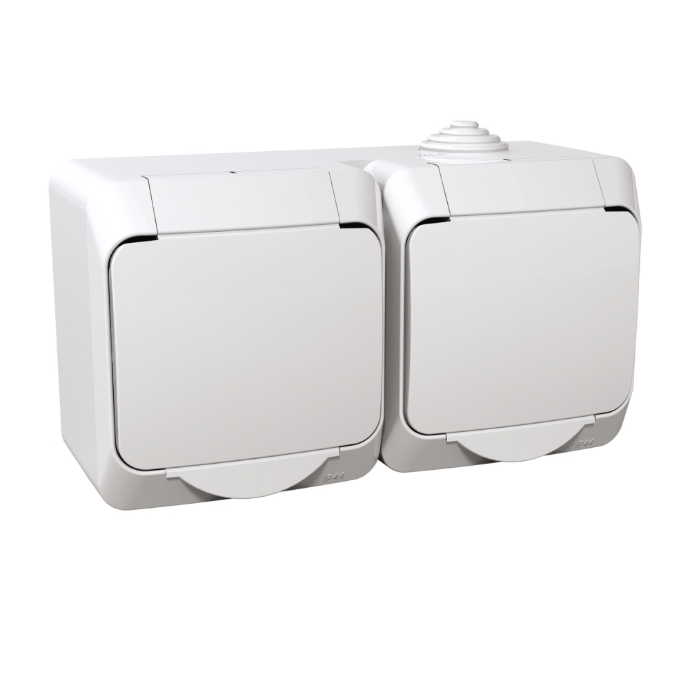 GNIAZDO PODWÓJNE BIAŁE CEDAR PLUS - WDE000522 - SCHNEIDER ELECTRIC