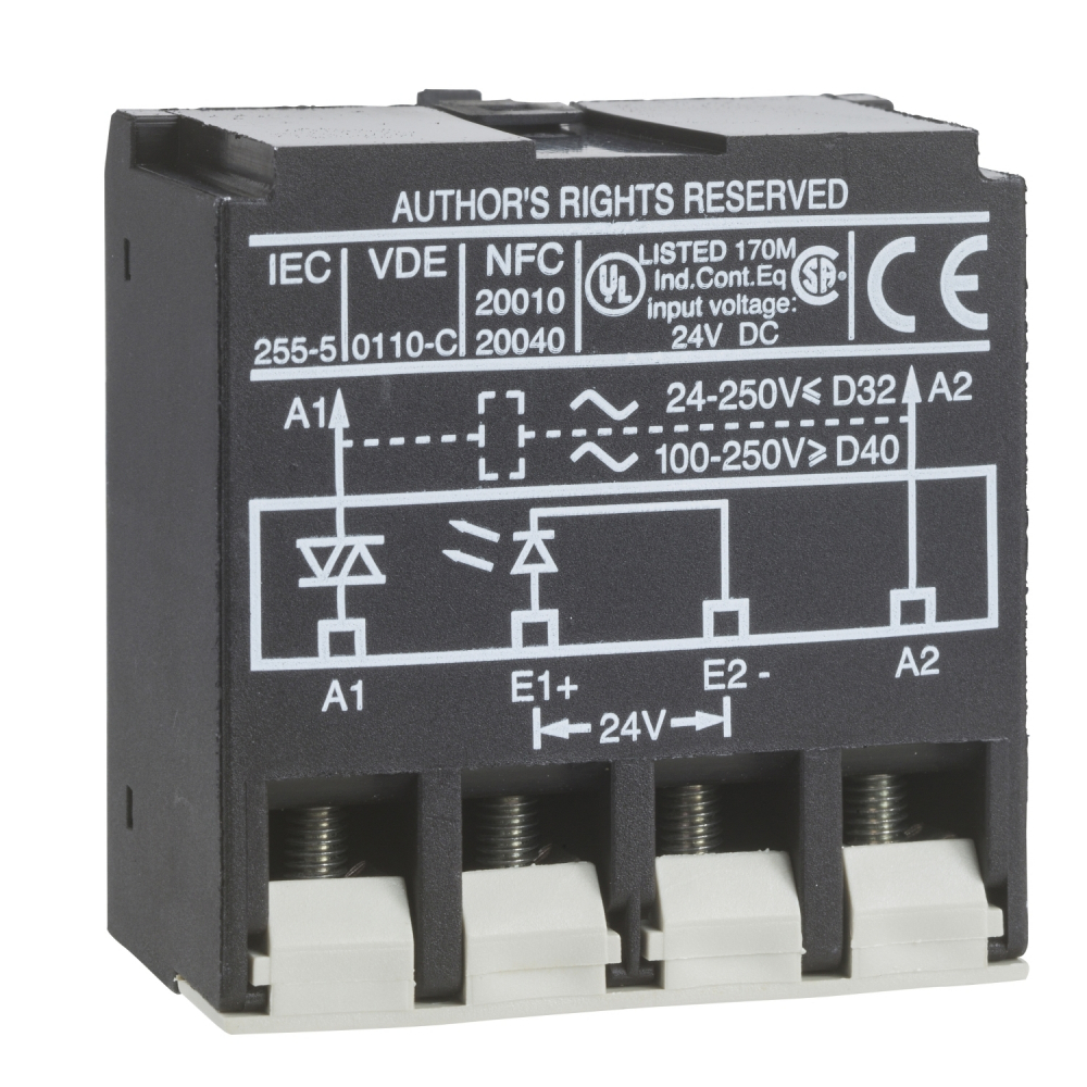 MODUŁ PÓŁPRZEKAŹNIKOWY 220VDC DO STYCZNIKA LC1/LP1 - LA4DWB - SCHNEIDER ELECTRIC
