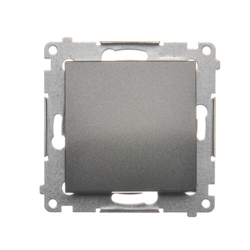ŁĄCZNIK POJEDYNCZY ZACISKI AUTOMATYCZNE 10AX 250V ANTRACYT SIMON 54 - DW1.01/48 - KONTAKT SIMON