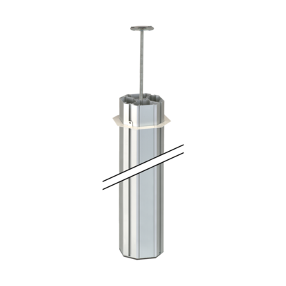 Kolumna 4-stronna, wys 3m, 125x130mm; aluminium - ALK5400/8 - KONTAKT SIMON