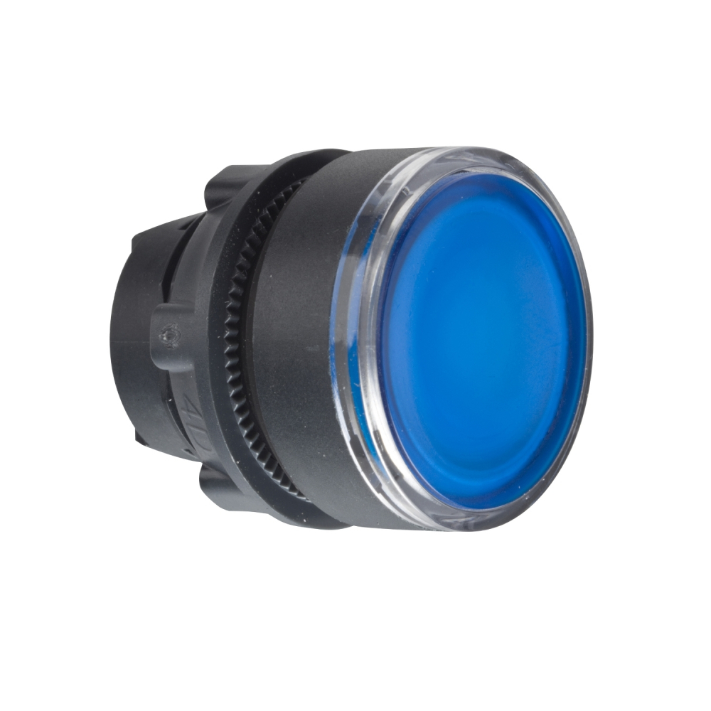 PRZYCISK PŁASKI PUSH-PUSH LED PLASTIKOWY BEZ OZNACZENIA NIEBIESKI - ZB5AH063 - SCHNEIDER ELECTRIC