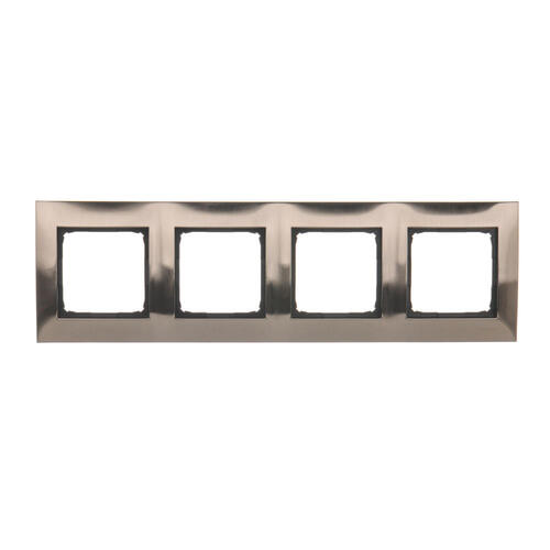 RAMKA POCZWÓRNA UNIWERSALNA IP20/IP44 INOX SIMON 54 - DR4/61 - KONTAKT SIMON