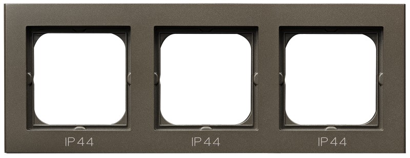 RAMKA POTRÓJNA DO ŁĄCZNIKÓW IP44 CZEKOLADOWY METALIK SONATA - RH-3R/40 - OSPEL