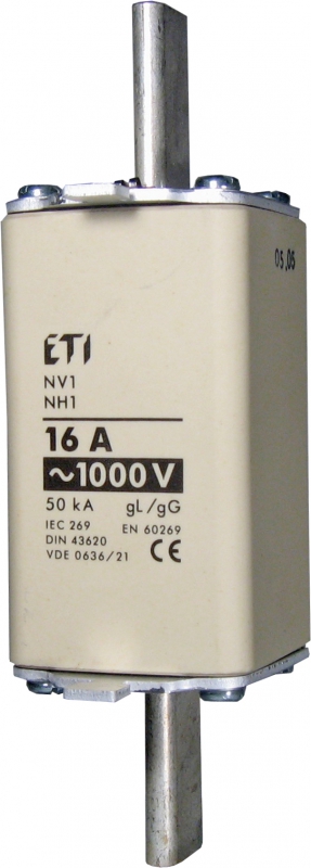 WKŁADKA TOPIKOWA NH - ZWŁOCZNA NH1/85 GG 10A/1000V - 004113703 - ETI