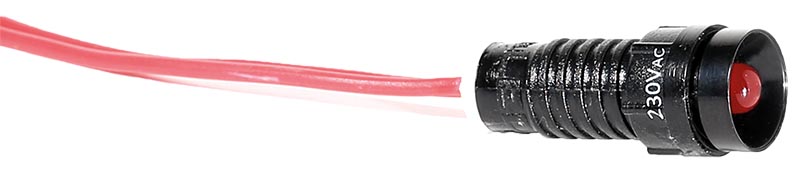 LAMPKA SYGNALIZACYJNA LED D=5MM CZERWONA 230V AC LS LED 5 R 230AC - 004770805 - ETI