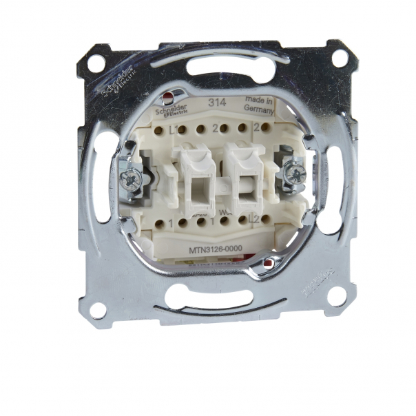 MECHANIZM ŁĄCZNIKA PODWÓJNEGO SCHODOWEGO ZACISK BEZŚRUBOWY 250VAC 10A MERTEN - MTN3126-0000 - SCHNEIDER ELECTRIC