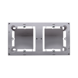 Puszka natynkowa płytka (31mm) podwójna; stal inox - MPN2/21 - KONTAKT SIMON