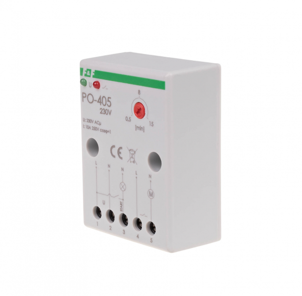 Przekaźnik czasowy z opóźnionym odpadaniem, montaż natablicowy - PO-405 - F&F