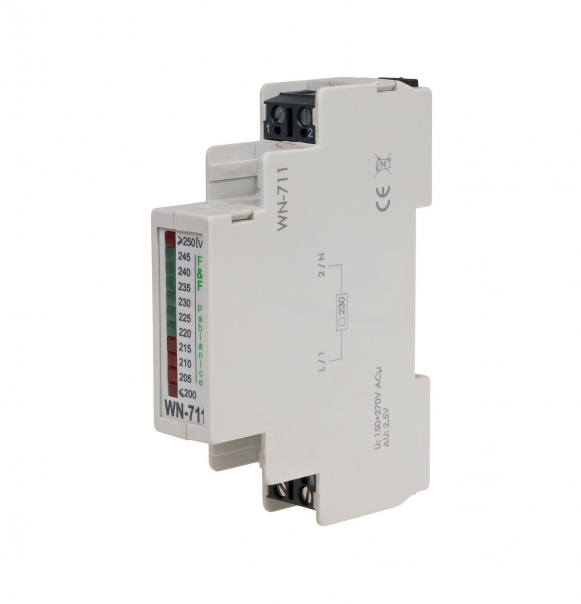 Wskaźnik napięcia jednofazowy WN-711 230V AC - WN-711 - F&F