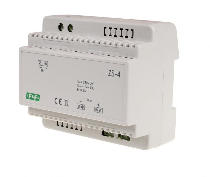 Zasilacz stabilizowany 24V DC 0,5A ZS-4 - ZS-4 - F&F