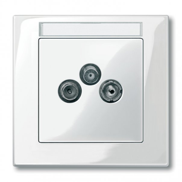 PŁYTKA CENTRALNA GNIAZD RTV/SAT BIAŁA POŁ TPB SYSTEM M - MTN296719 - SCHNEIDER ELECTRIC