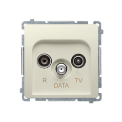Gniazdo antenowe R-TV-DATA (moduł). 1x wejście: 5&ndash;862 MHz; beż - BMAD.01/12 - KONTAKT SIMON