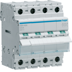 MODUŁOWY ROZŁĄCZNIK IZOLACYJNY 4-POLOWY 125A - SBN499 - HAGER