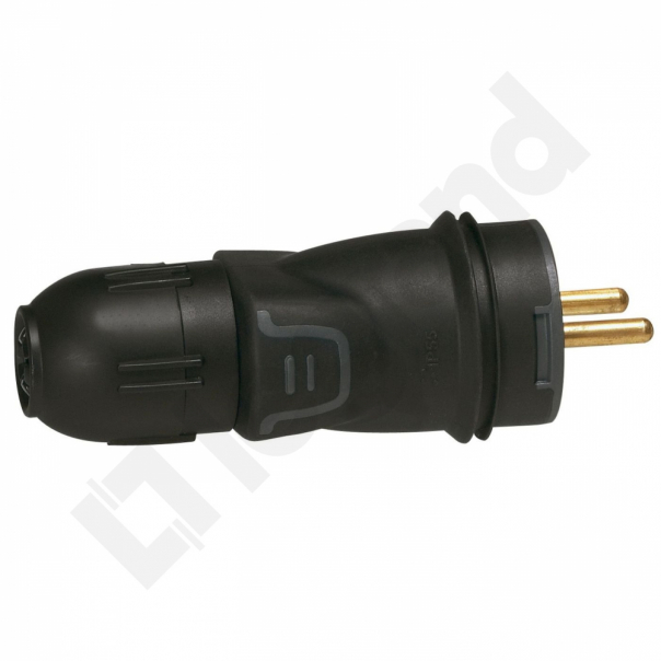 WTYCZKA GUMOWA POJEDYNCZA Z UZIEMIENIEM - 16 A - IP55 - IK08 - AUTOZACISKI I DŁAWIK - 050444 - LEGRAND