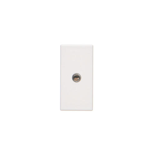 Płytka K45/2 gniazda mini-jack 22,5x45mm + wkład; zaciski śrubowe; czysta biel - K123B/9 - KONTAKT SIMON