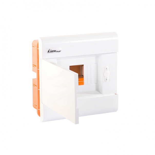 SKRZYNKA ROZDZIELCZA TWORZYWO 8 MODUŁÓW PODTYNKOWA Z LISTWĄ (N+PE) SRP-8/B - 2.12 - ELEKTROPLAST OPATÓWEK
