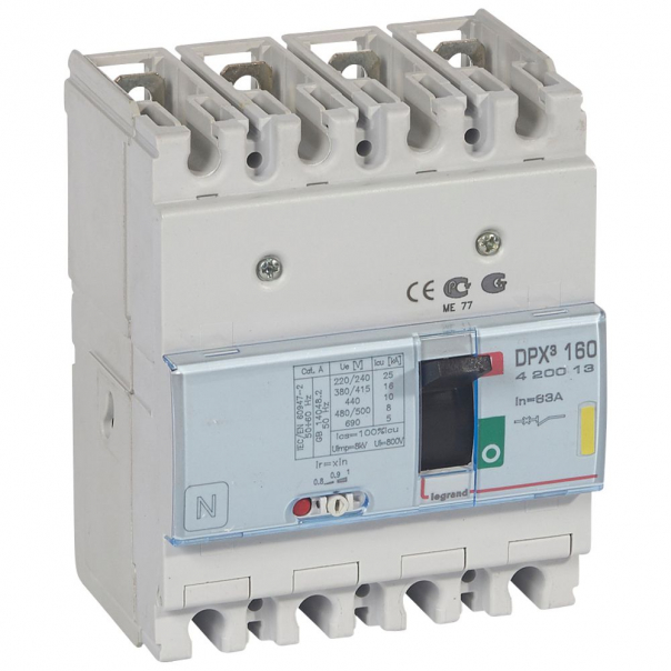WYŁĄCZNIK 63A 4-POLOWY 16KA DPX3 160 - 420013 - LEGRAND