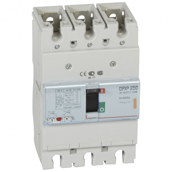 WYŁĄCZNIK MOCY 200A 3 BIEGUNY 25KA DPX3 250 - 420208 - LEGRAND