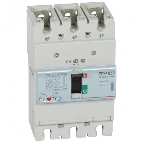 WYŁĄCZNIK MOCY 200A 3-POLOWY 50KA DPX3 250 - 420268 - LEGRAND