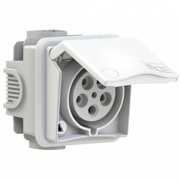 GNIAZDO ZABUDOWANE SERIA DESIGN IP44 gniazdo podtynkoweprzelotowe 32A 3P+Z+N 400V - 895-6v - PCE