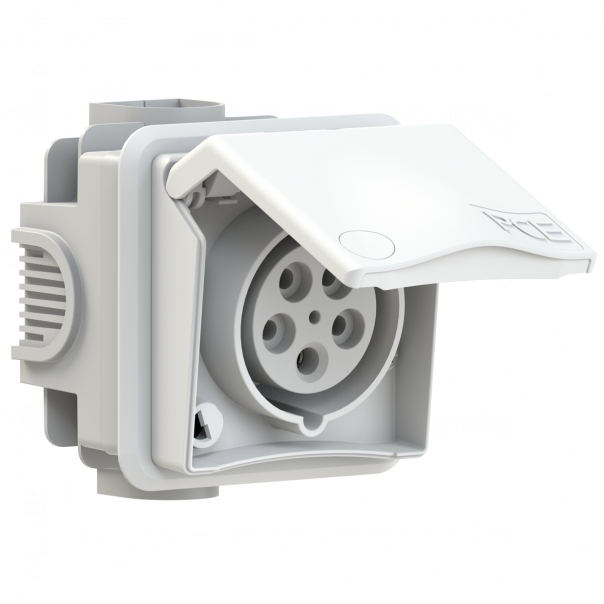 GNIAZDO ZABUDOWANE SERIA DESIGN IP44 gniazdo podtynkowe przelotowe 16A 3P+Z+N 400V - 885-6v - PCE