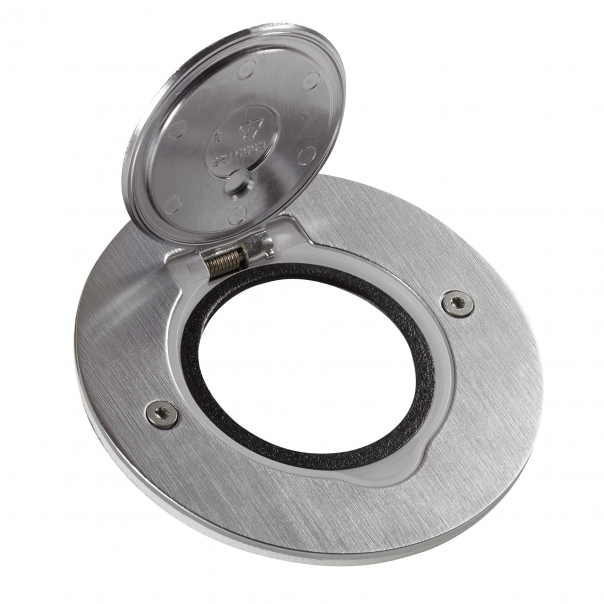 POKRYWA GNIAZDA, POJEDYNCZA, OKRĄGŁA, INOX - 089701 - LEGRAND