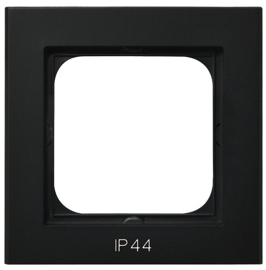 RAMKA POJEDYNCZA DO ŁĄCZNIKÓW IP44 CZARNY METALIK SONATA - RH-1R/33 - OSPEL