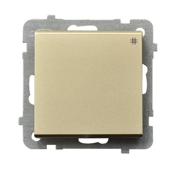 ŁĄCZNIK KRZYŻOWY ZACISKI AUTOMATYCZNE 16AX 250V IP20 SZAMPAŃSKI ZŁOTY SONATA - ŁP-4R/m/39 - OSPEL
