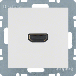 GNIAZDO HDMI Z PRZYŁĄCZEM 90° BIAŁY POŁYSK S.1/B.3/B.7 - 3315438989 - HAGER - BERKER