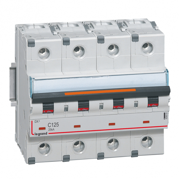 WYŁĄCZNIK NADPRĄDOWY C 125A 4-POLOWY 25KA DX3 S324 - 409803 - LEGRAND