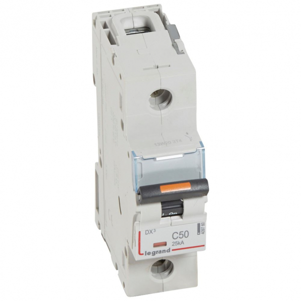 WYŁĄCZNIK NADPRĄDOWY C 50A 1-POLOWY 25KA DX3 S321 - 409760 - LEGRAND