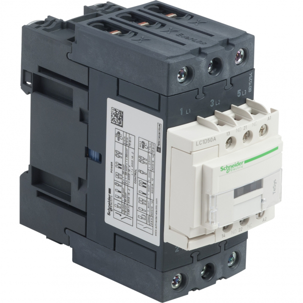 STYCZNIK MOCY 50A 3P 1NO 1NC CEWKA 110VAC ZACISKI EVK SKRZYNKOWE TESYS D - LC1D50AF7 - SCHNEIDER ELECTRIC