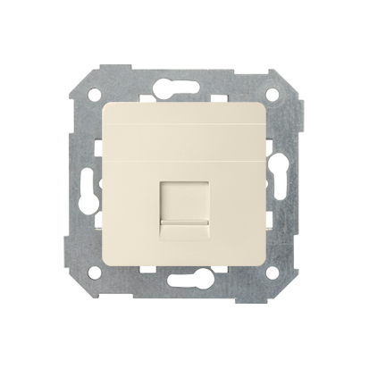 Pokrywa 1x gniazdo RJ45, płaska z żaluzją (moduł); kremowy - 82005-31 - KONTAKT SIMON