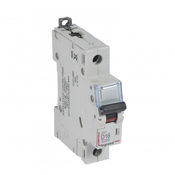 WYŁĄCZNIK NADPRĄDOWY D 16A 1-POLOWY CHARAKTERUSTYKA D SERII DX3 S 311 - 409432 - LEGRAND