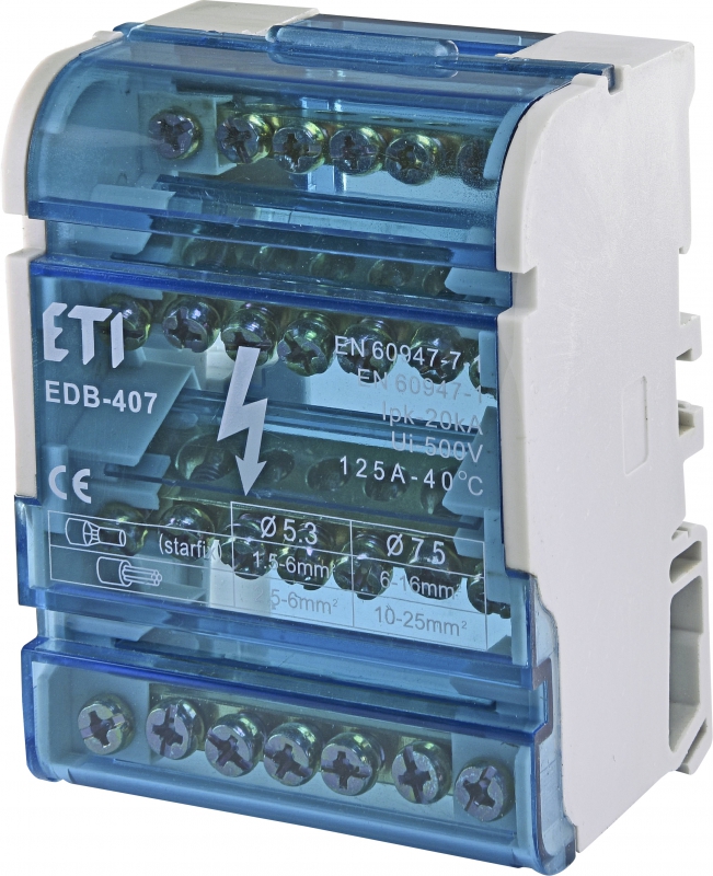 BLOK ROZDZIELCZY 125A (4X7 ZACISKÓW) EDB-407 - 001102303 - ETI
