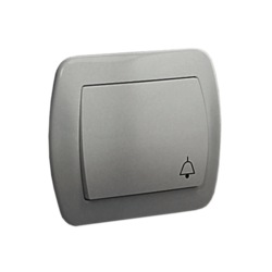 Przycisk dzwonek 10AX, 250V~, zaciski śrubowe; aluminiowy - AD1/26 - KONTAKT SIMON