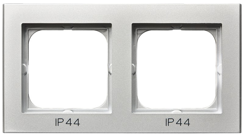RAMKA PODWÓJNA DO ZESTAWÓW IP44 SREBRO MAT SONATA - RH-2R/38 - OSPEL