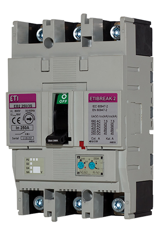 WYŁĄCZNIK MOCY 4P, 36KA, WYZW. TM EB2 250/4S 250A 4P - 004671086 - ETI