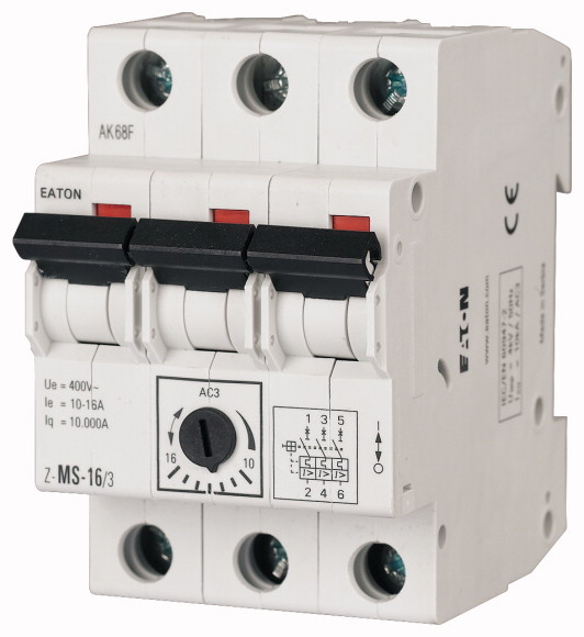 WYŁĄCZNIK SILNIKOWY ZAKRES 1.0-1.6A AC3 3 BIEGUNY WYZWALANIE TERMOMAG. Z-MS - 248407 - EATON