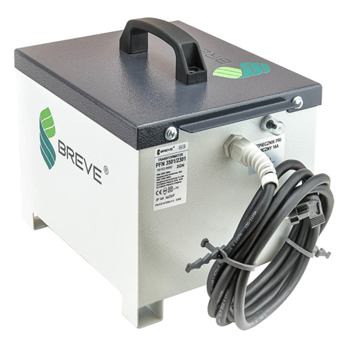 TRANSFORMATOR JEDNOFAZOWY PFN 3501/2301 230/230V IP44 Z ZABEZPIECZENIEM I ZE SZNUREM SIECIOWYM - 16152-9986 - BREVE