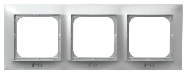 RAMKA POTRÓJNA DO ŁĄCZNIKÓW IP44 SREBRNY IMPRESJA - RH-3Y/18 - OSPEL