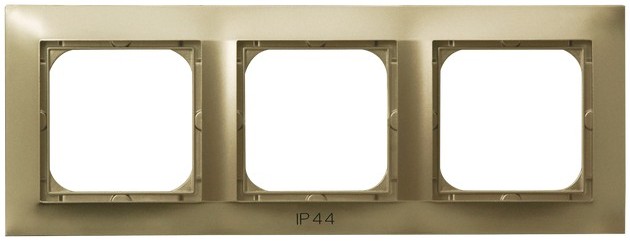 RAMKA POTRÓJNA DO ŁĄCZNIKÓW IP44 ZŁOTY METALIK IMPRESJA - RH-3Y/28 - OSPEL