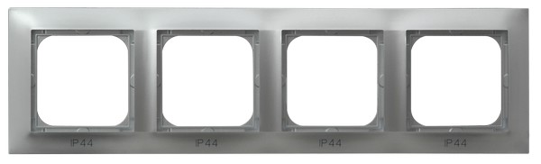 RAMKA POCZWÓRNA DO ŁĄCZNIKÓW IP44 SREBRNY IMPRESJA - RH-4Y/18 - OSPEL