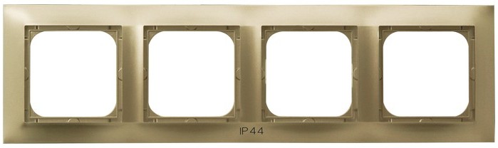 RAMKA POCZWÓRNA DO ŁĄCZNIKÓW IP44 ZŁOTY METALIK IMPRESJA - RH-4Y/28 - OSPEL
