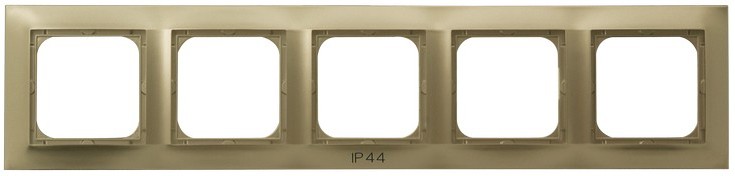 RAMKA PIĘCIOKROTNA DO ŁĄCZNIKÓW IP44 ZŁOTY METALIK IMPRESJA - RH-5Y/28 - OSPEL