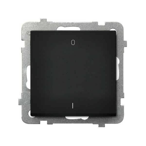 ŁĄCZNIK DWUBIEGUNOWY ZACISKI AUTOMATYCZNE 16AX 250V IP20 CZARNY METALIK SONATA - ŁP-11R/m/33 - OSPEL